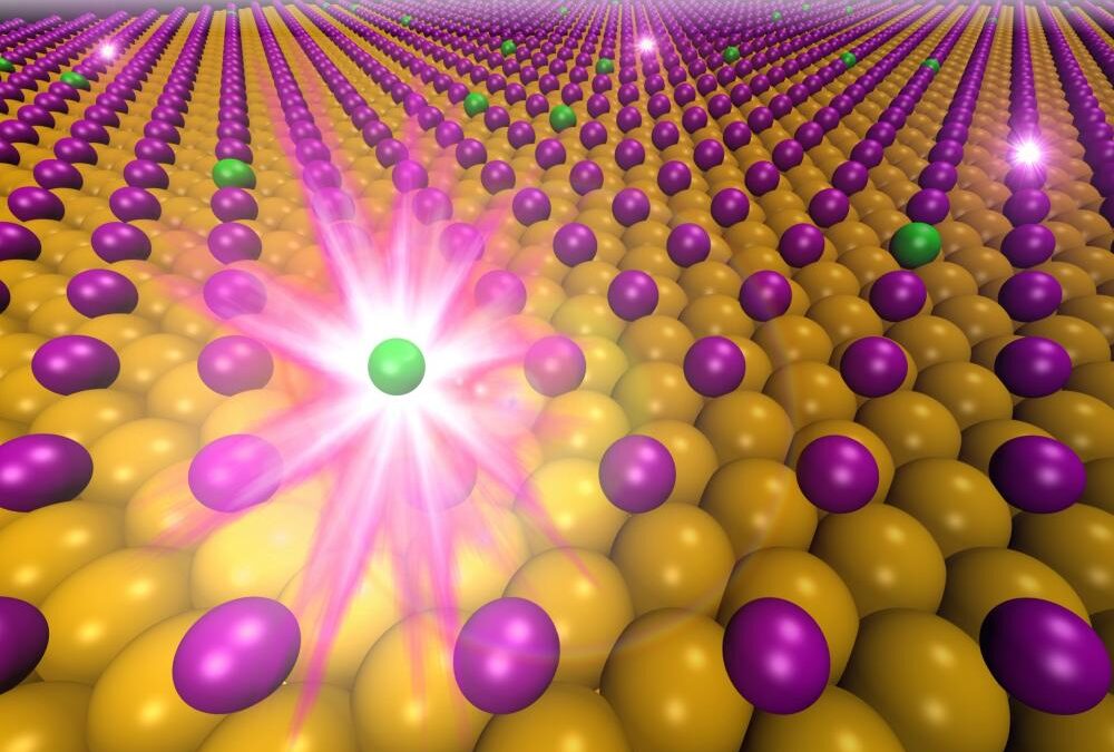 Stable Two-Dimensional Radioactive Films: An Atomic-Scale Picture
